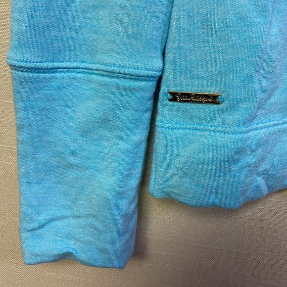 Lilly Pulitzer Luxe Athletic Blue Belinda Pullover Off the Shoulder Sweater XXS - Picture 4 of 6